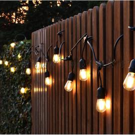 LED复古灯丝灯S14灯泡灯串 户外防水庭院圣诞装饰灯