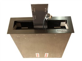 19寸高档铝合金拉丝面板液晶升降器 显示器升降机 遥控电动升降器