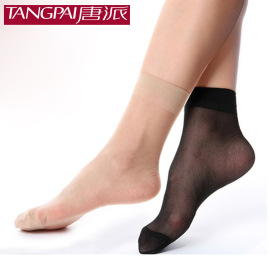 唐派品牌超薄透气水晶丝短丝袜子女夏季短袜透明短款丝袜