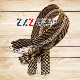 ZLZ拉链 5#Y牙特殊布带金丝加杂线金属拉链 顺畅不易爆链 环保高档金属拉链